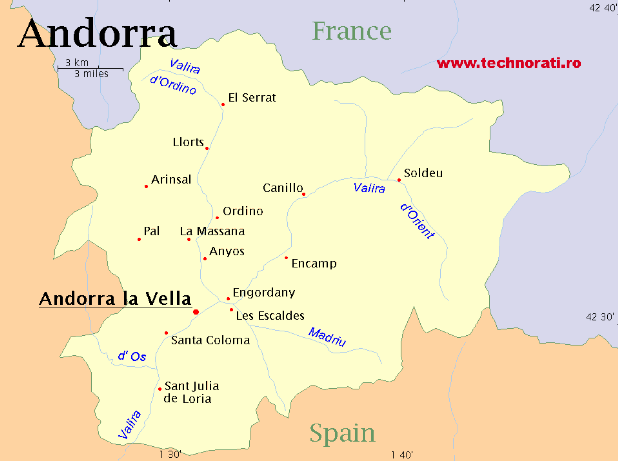 Harta politica Andora