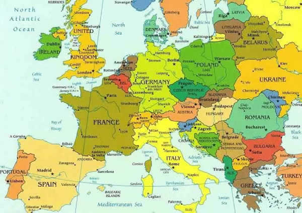 Harta politica a europei