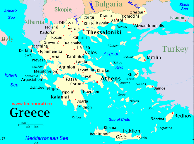 Harta politica Grecia