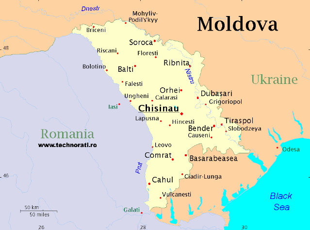 Harta politica Moldova