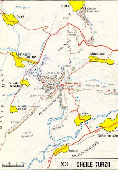 harta muntii cheile turzii